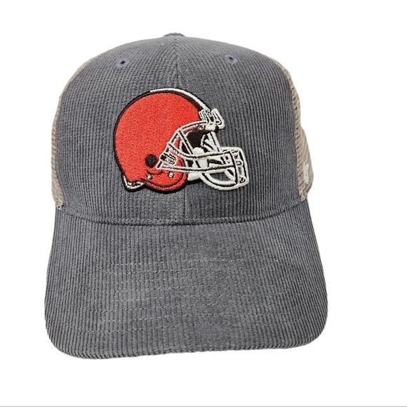 47 Brand Cleveland Browns‎ Corduroy Trucker Baseball Cap Hat Unisex Adult - Picture 3 of 11